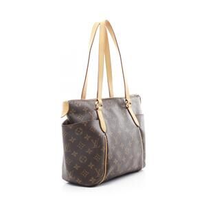 Louis Vuitton Tote Canvas Monogram Totally Brown Bag Leather